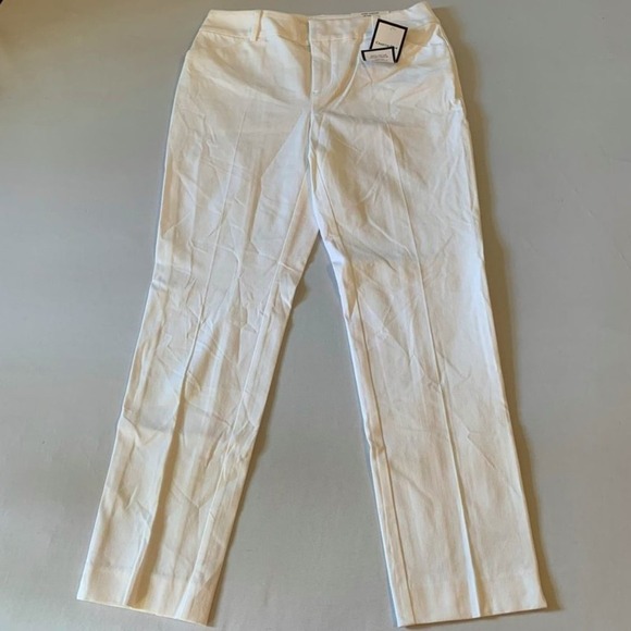 Charter Club White Newport Slim Leg Pants 6P - Damaged - Picture 1 of 7